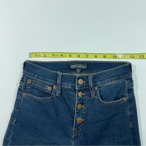 J Crew Mercantile High Rise Skinny Jeans Exposed Zipper J6583 - Picture 8 of 9